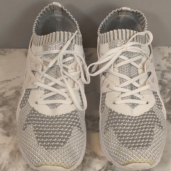 Asics Mens Gel-Kayano Trainer Knit White/Gray Athletic Sneakers Size 9.5 main image 4